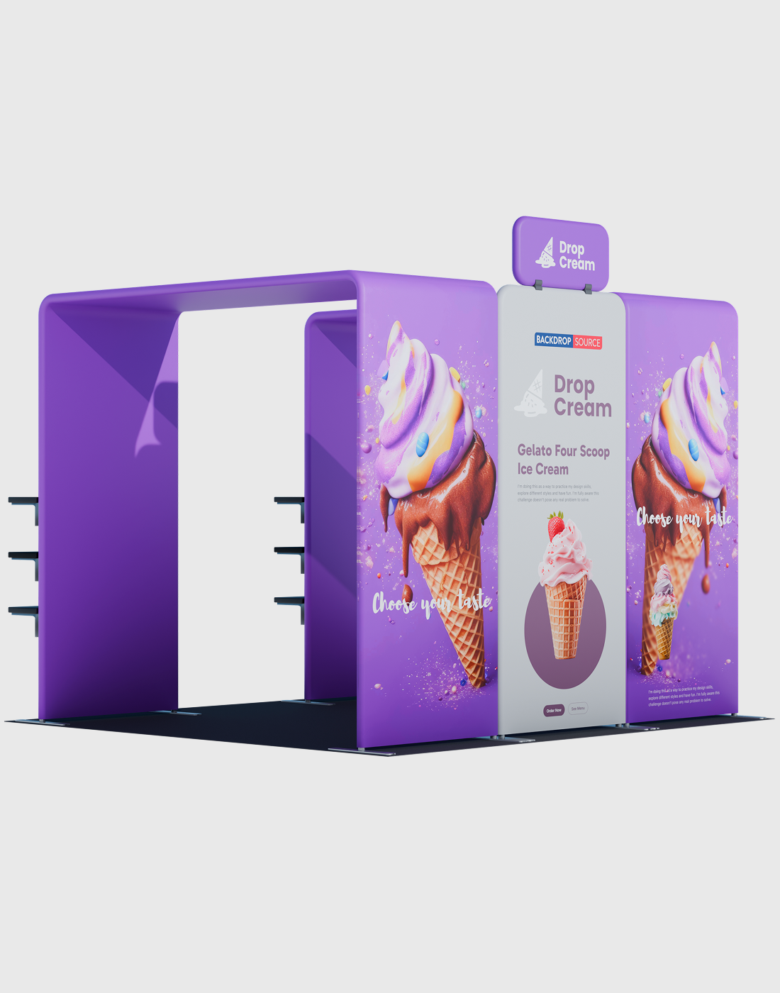 Draagbare tentoonstellingsdisplay 3m x 3m - Model 35