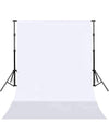 6 m B x 6 m H Effen wit/zwarte achtergrond met standaard