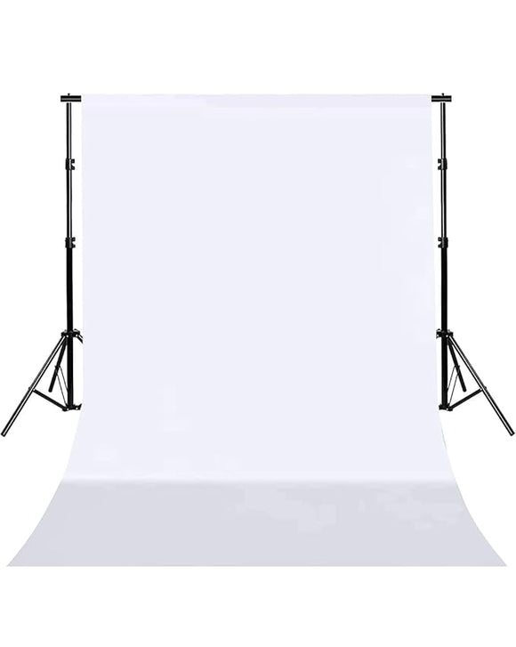 6 m B x 6 m H Effen wit/zwarte achtergrond met standaard