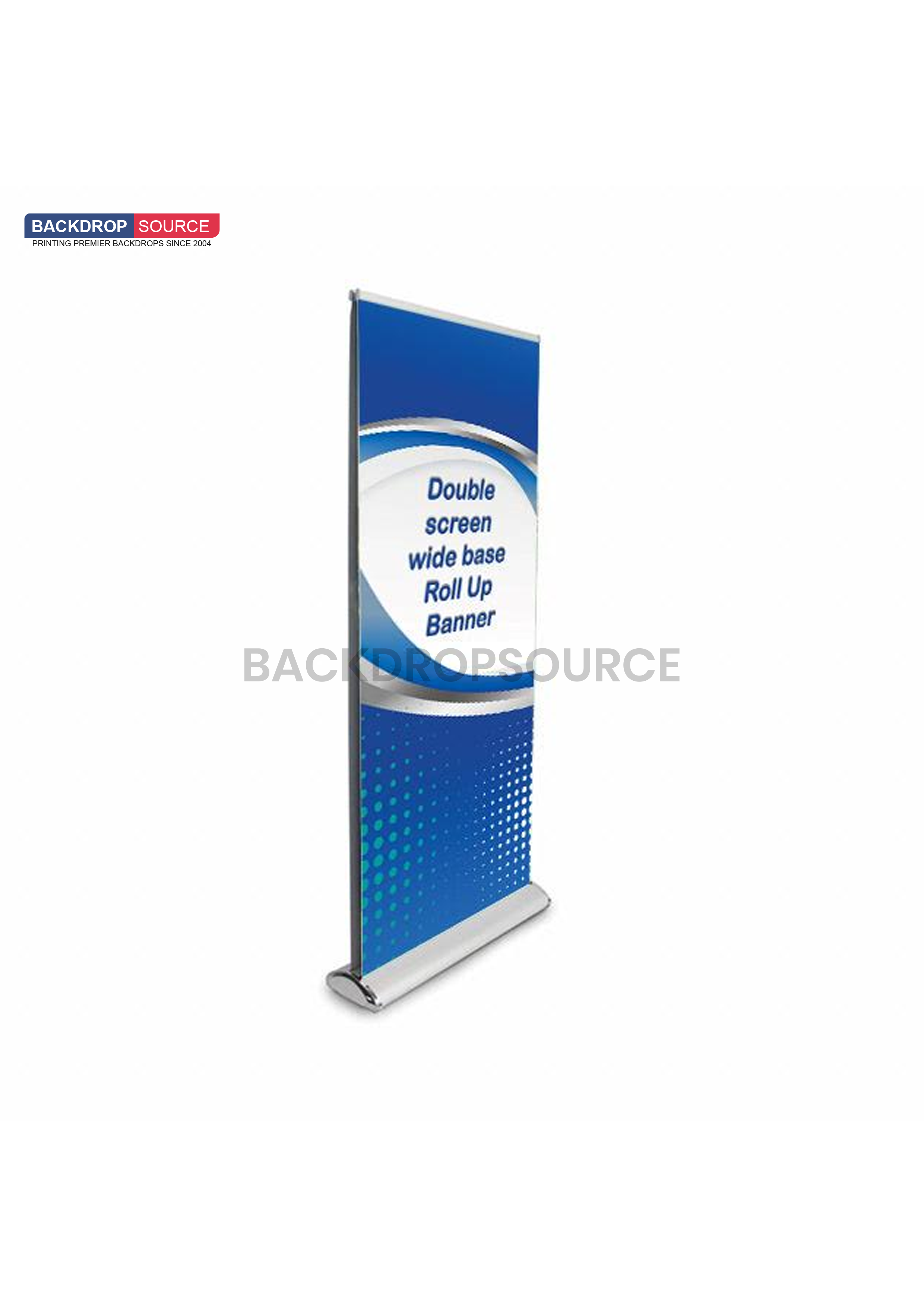 Dubbelscherm brede basis Roll Up Banner