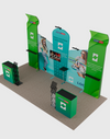 Draagbare tentoonstellingsdisplay 3m x 6m - Model 4