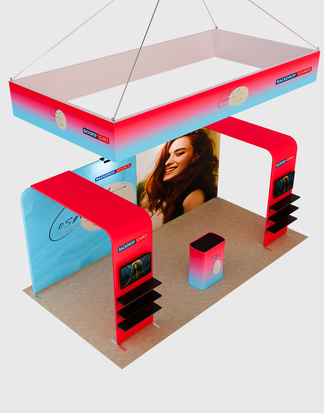 Draagbare tentoonstellingsdisplay 3m x 6m - Model 15