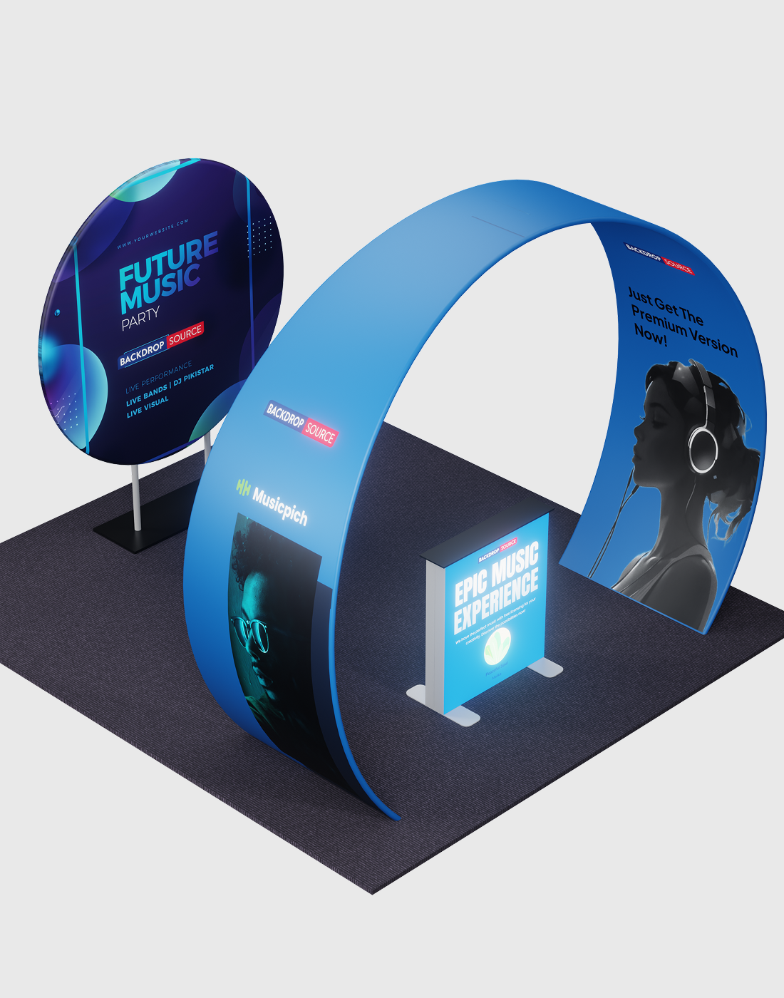 Draagbare tentoonstellingsdisplay 3m x 3m - Model 33