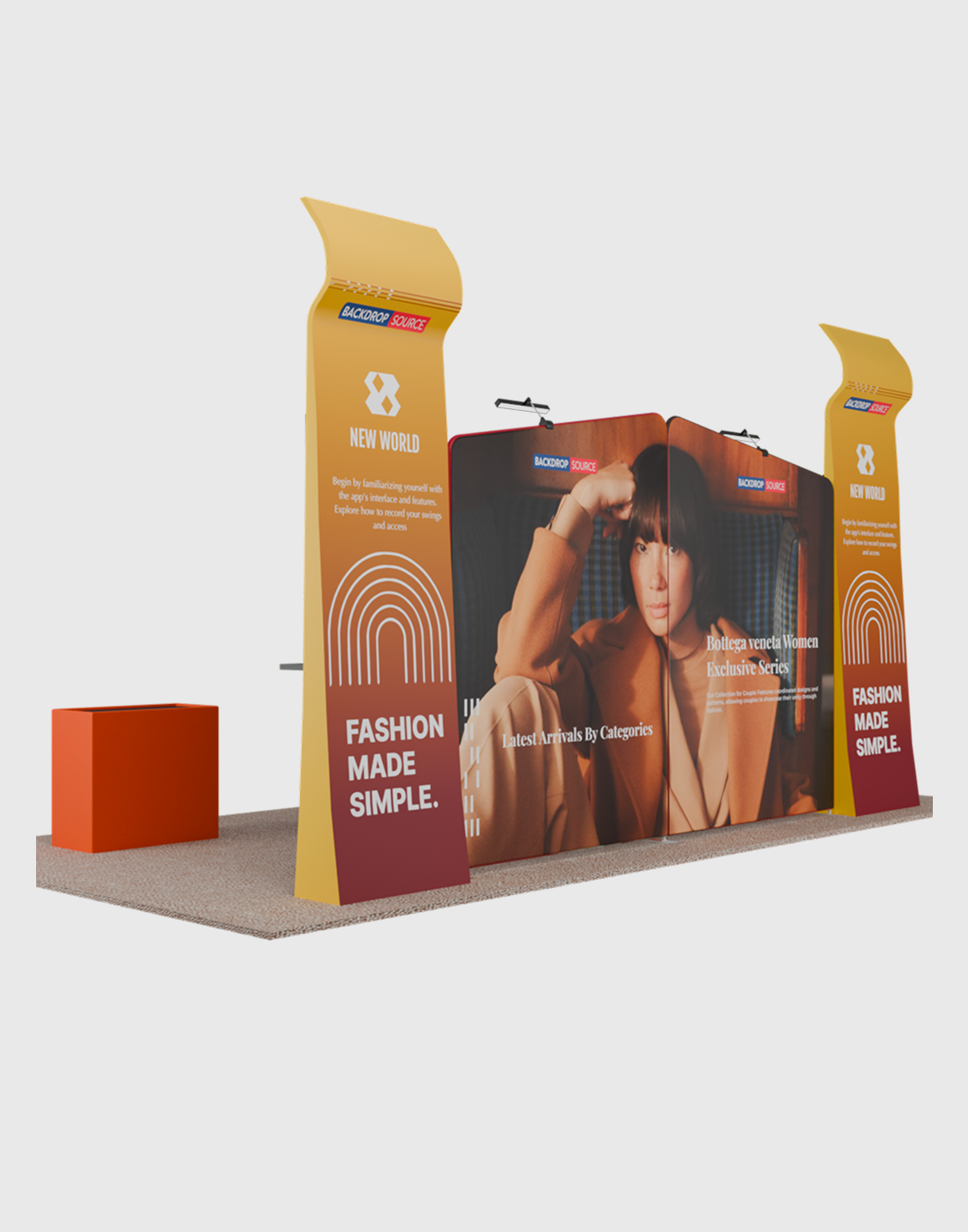 Draagbare tentoonstellingsdisplay 3m x 6m - Model 7