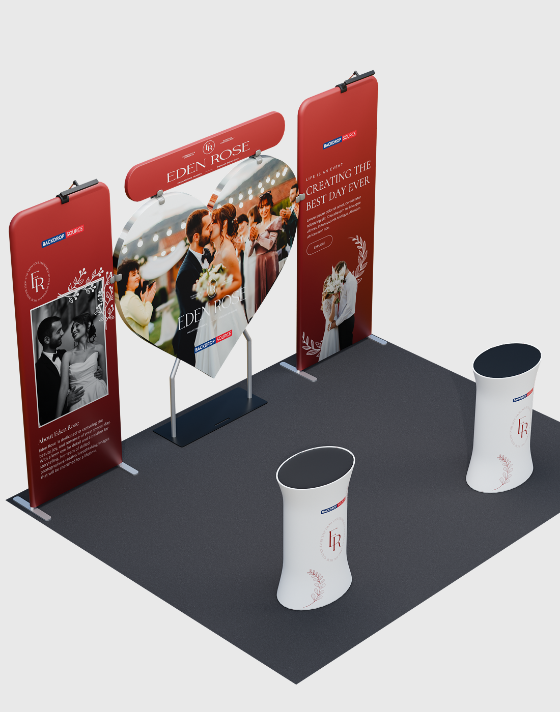 Draagbare tentoonstellingsdisplay 3m x 3m - Model 38
