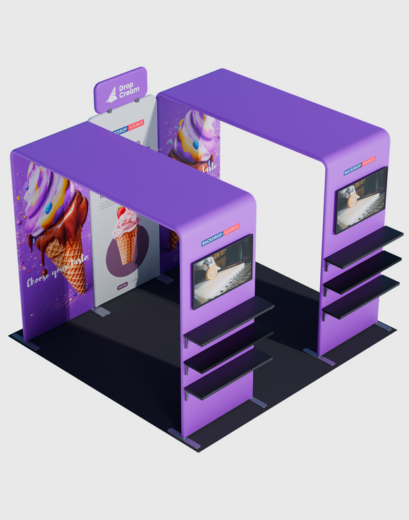 Draagbare tentoonstellingsdisplay 3m x 3m - Model 35
