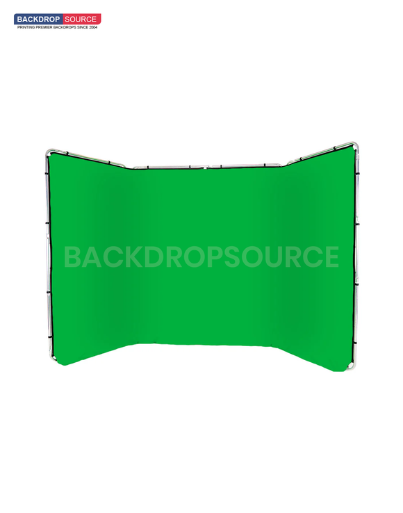 Panoramische achtergrond Chroma Green 4m breed