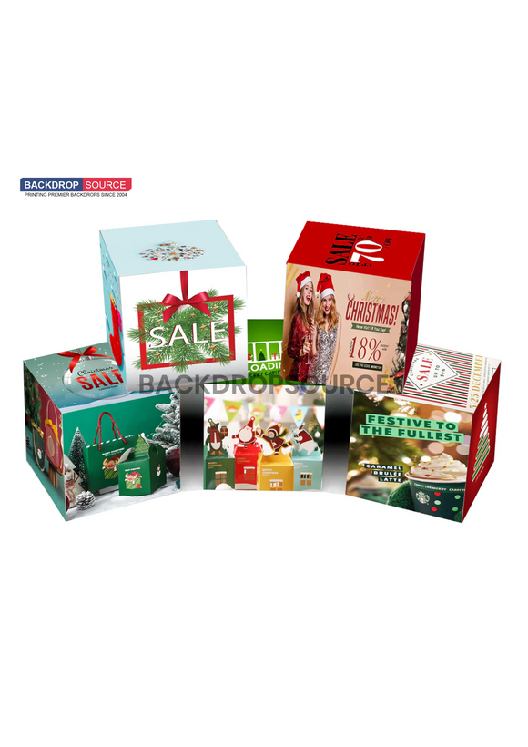 5 sets stretchstofdisplays voor productpresentatie