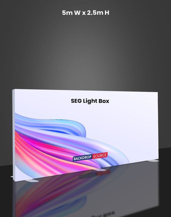 SEG Frameloze stoffen LED-lichtbakdisplay - 5 m B x 2,5 m H