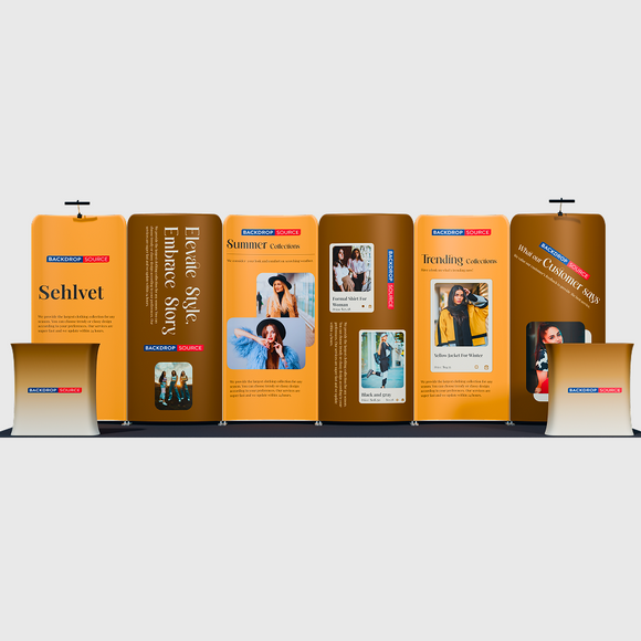 Draagbare tentoonstellingsdisplay 3m x 6m - Model 17