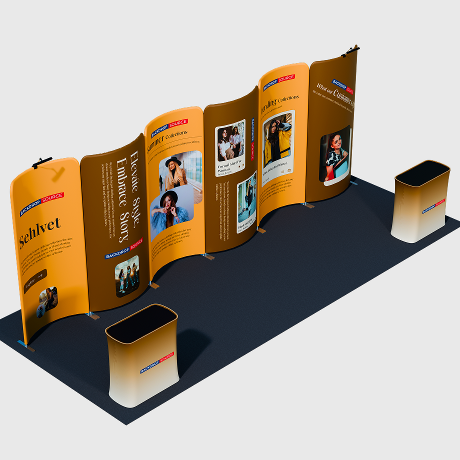 Draagbare tentoonstellingsdisplay 3m x 6m - Model 17