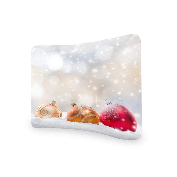 Abstracte Kerstmis GEBOGEN SPANNING STOF MEDIA WAND