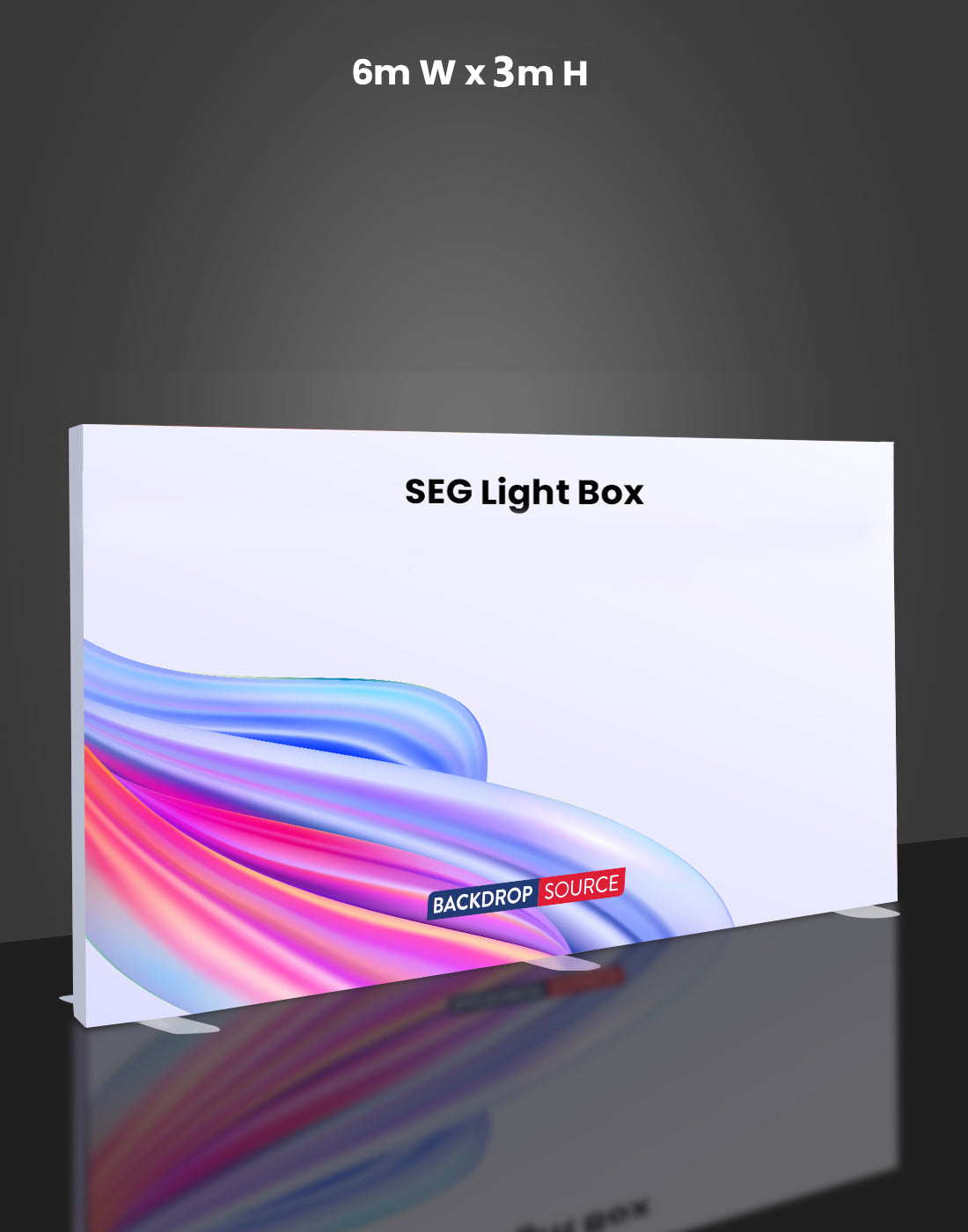 SEG Frameloze stoffen LED-lichtbakdisplay - 6 m B