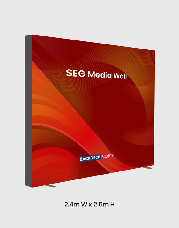 SEG stoffen mediawand - 2,4 x 2,5 m