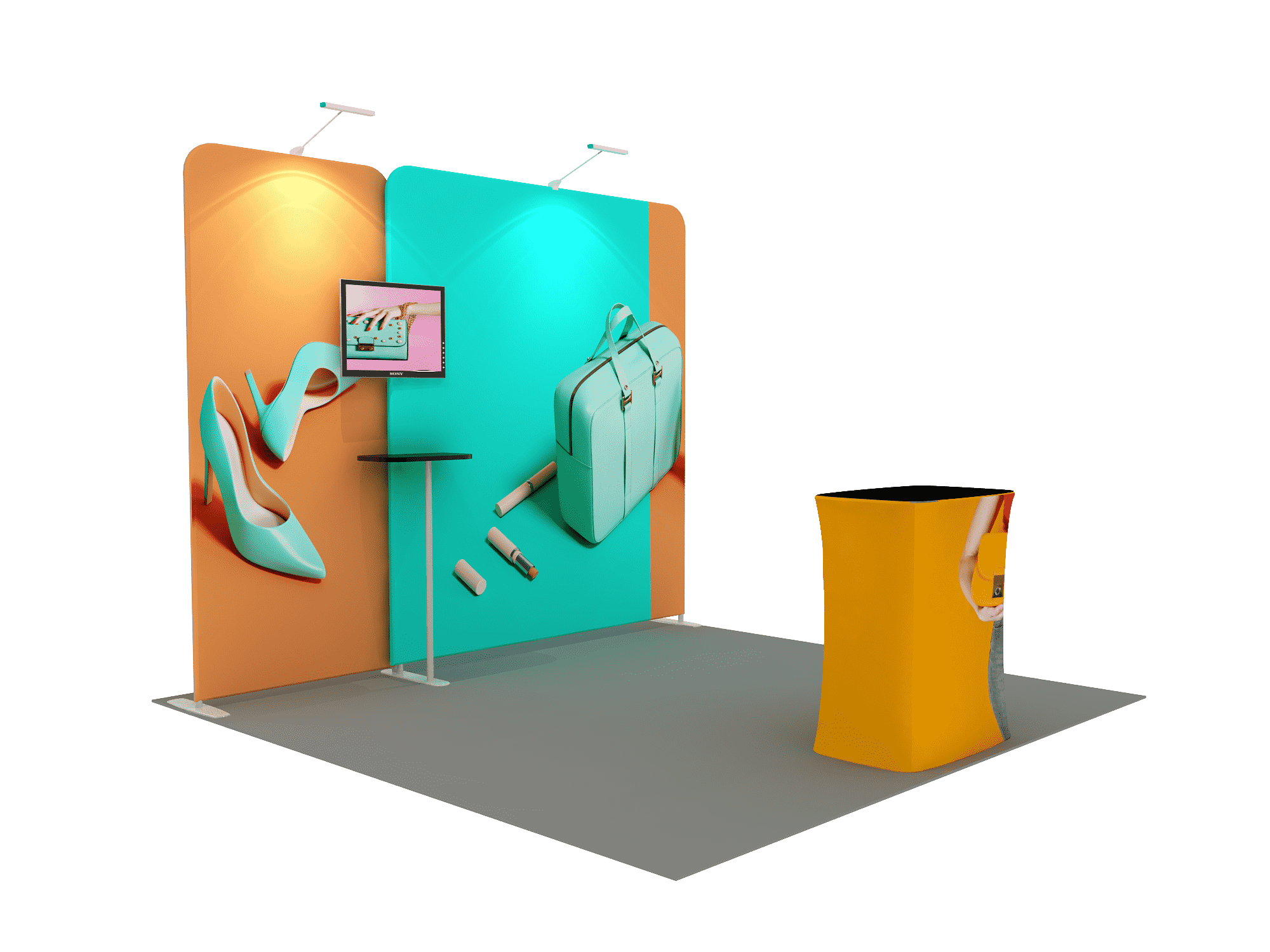 Draagbare tentoonstellingsdisplay 3m x 3m - Model 1