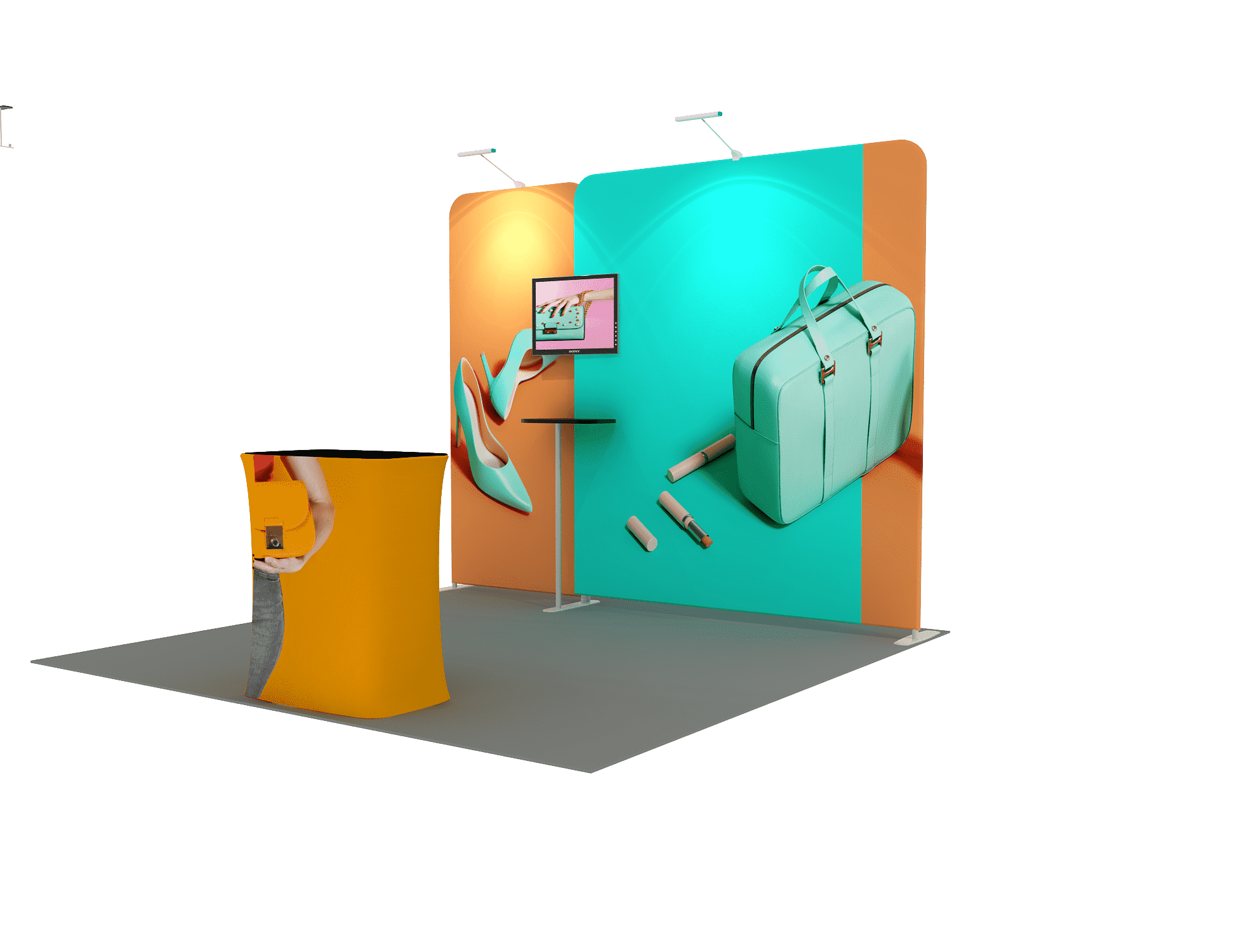 Draagbare tentoonstellingsdisplay 3m x 3m - Model 1
