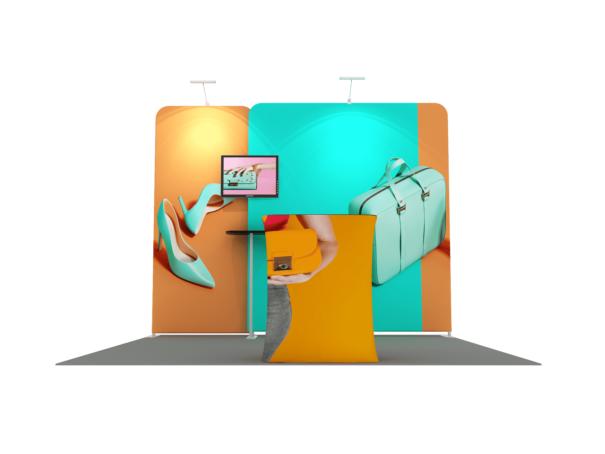 Draagbare tentoonstellingsdisplay 3m x 3m - Model 1