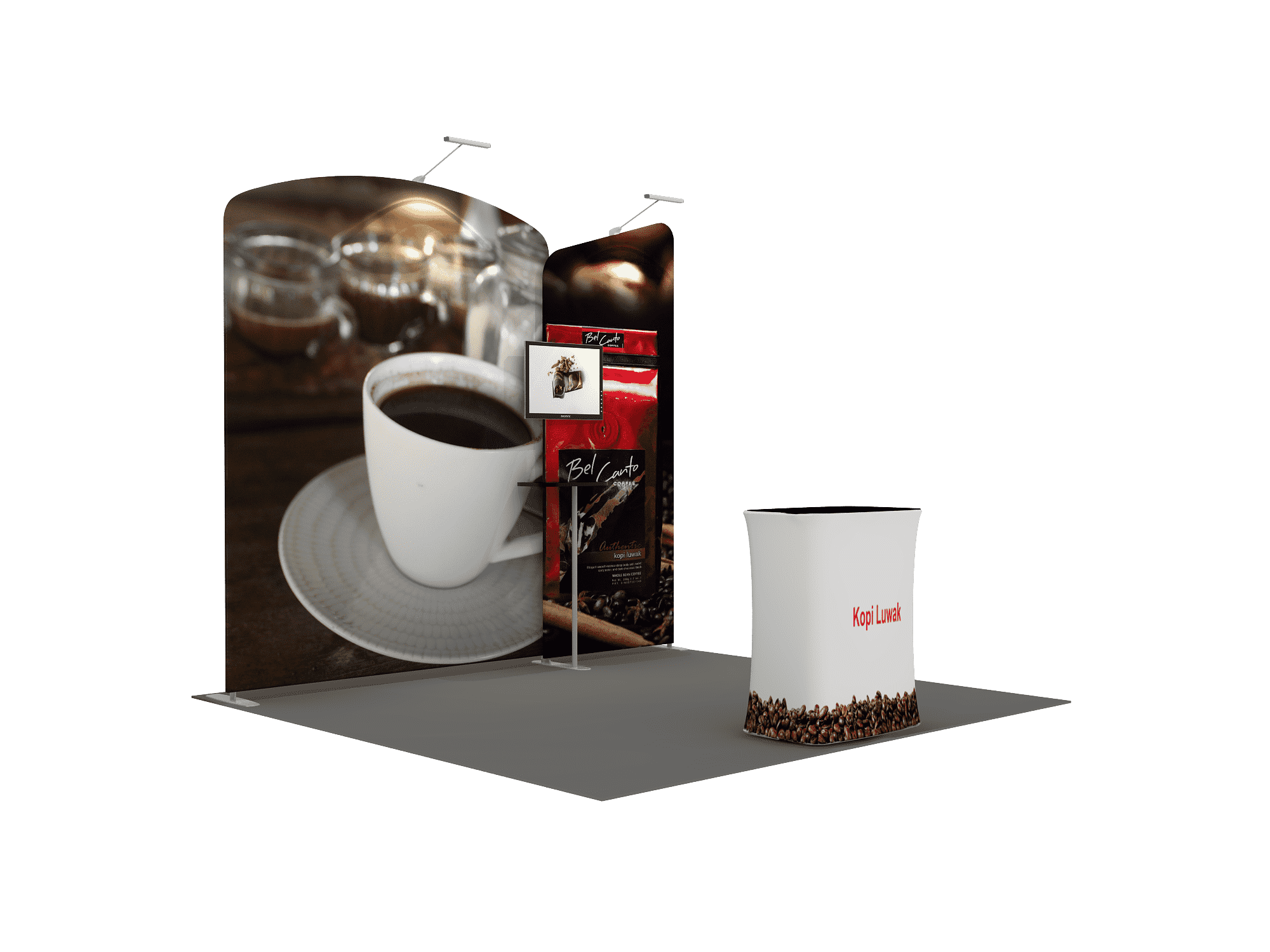 Draagbare tentoonstellingsdisplay 3m x 3m - Model 5