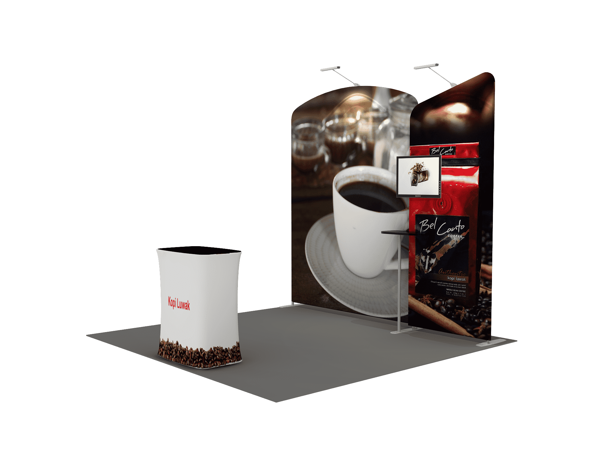 Draagbare tentoonstellingsdisplay 3m x 3m - Model 5