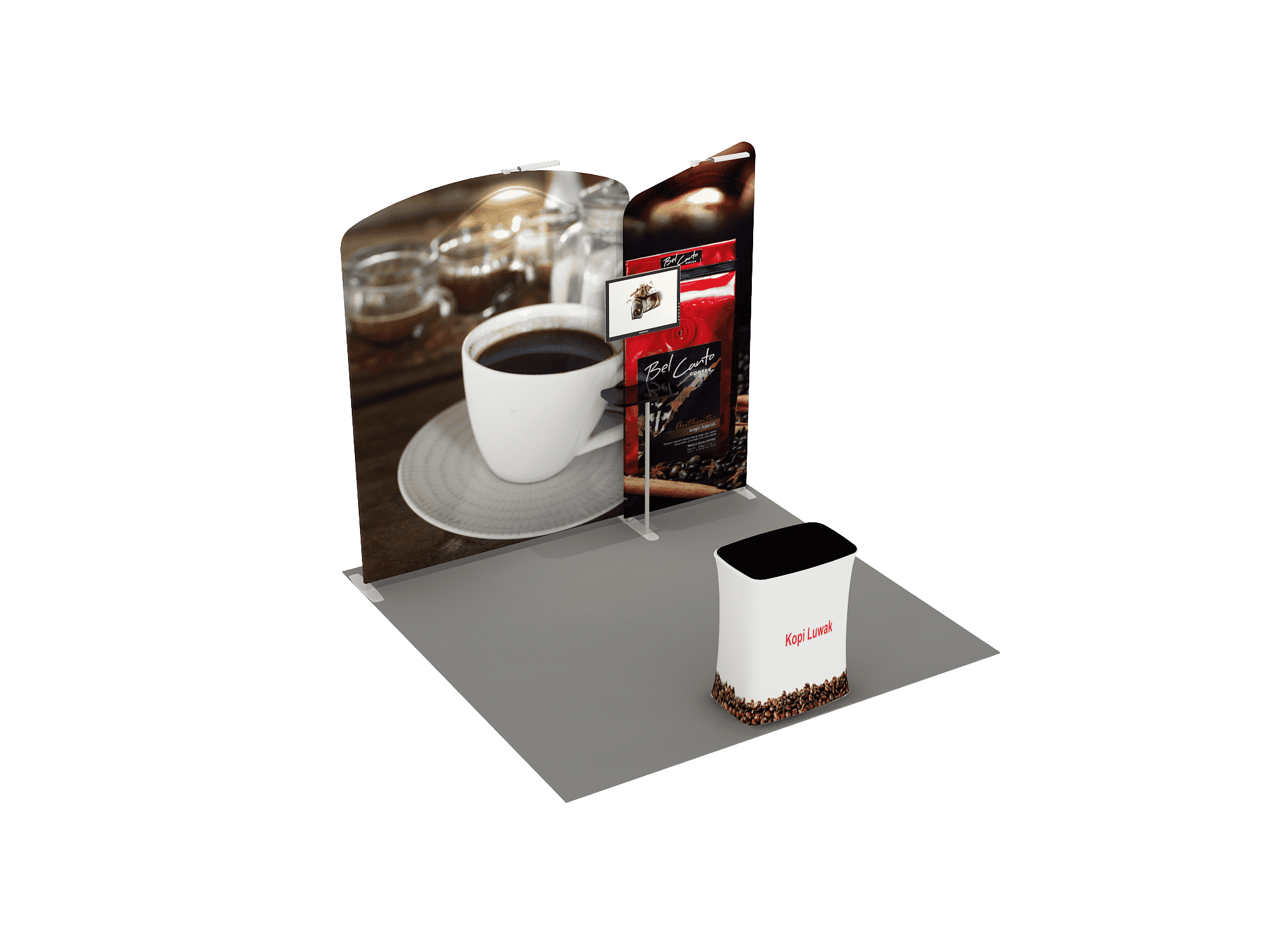 Draagbare tentoonstellingsdisplay 3m x 3m - Model 5