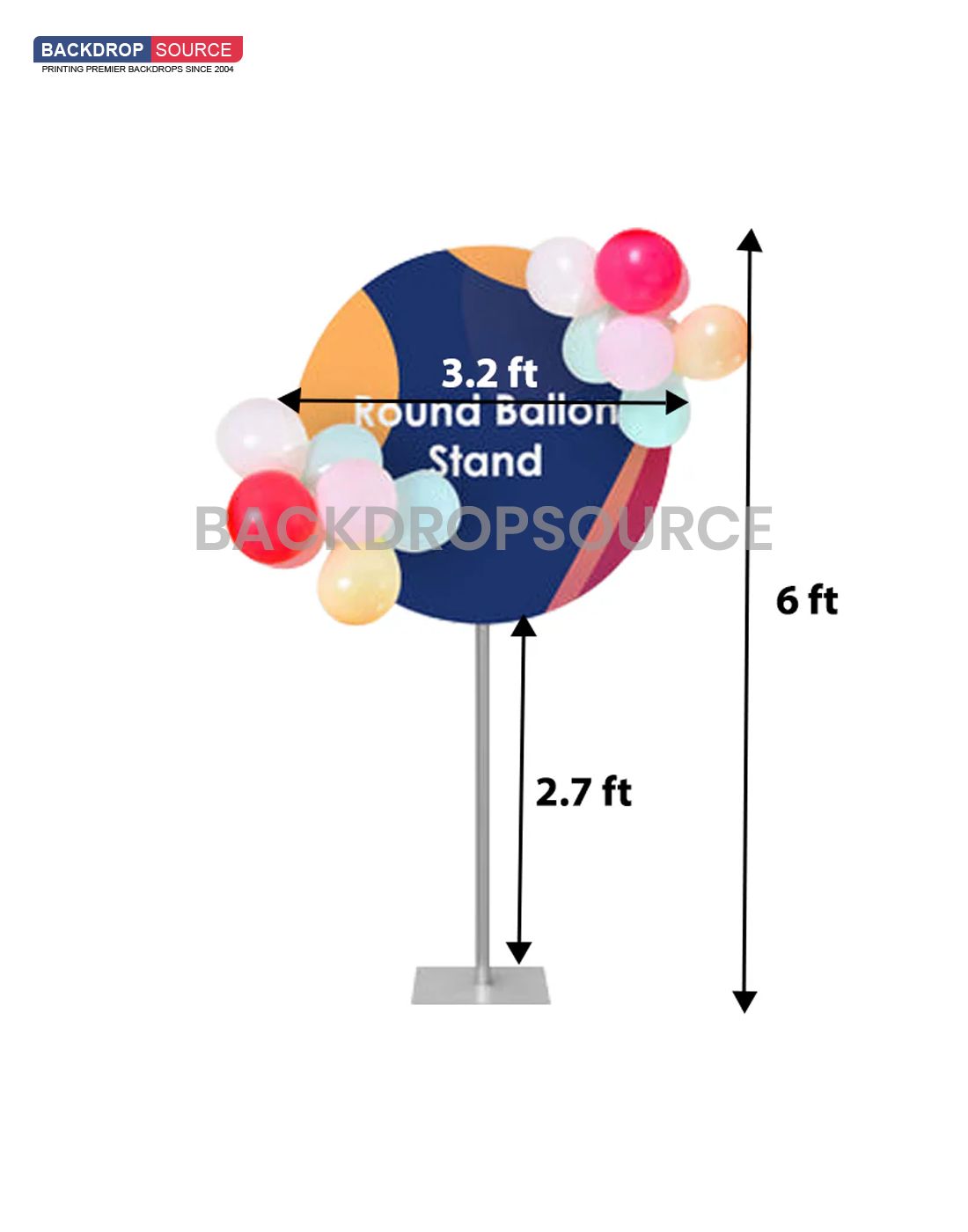 Aluminium Ballonstandaard / Vraagteken Ballonstandaard