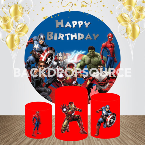 Captain America Event Party Ronde Achtergrondset