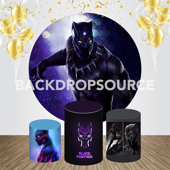 Black Panther Event Party Ronde Achtergrondset