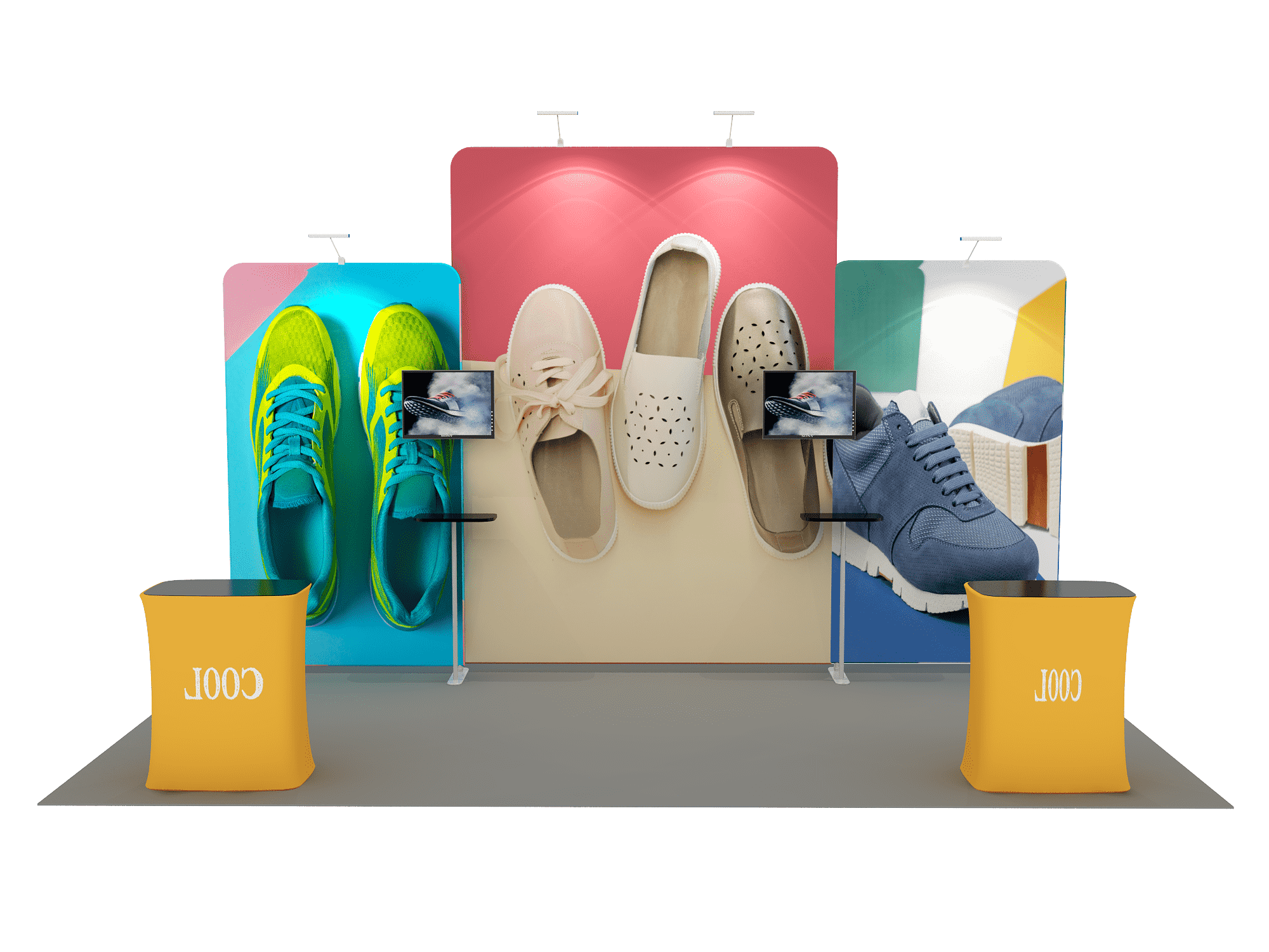 Draagbare tentoonstellingsdisplay 6m x 3m - Model 5