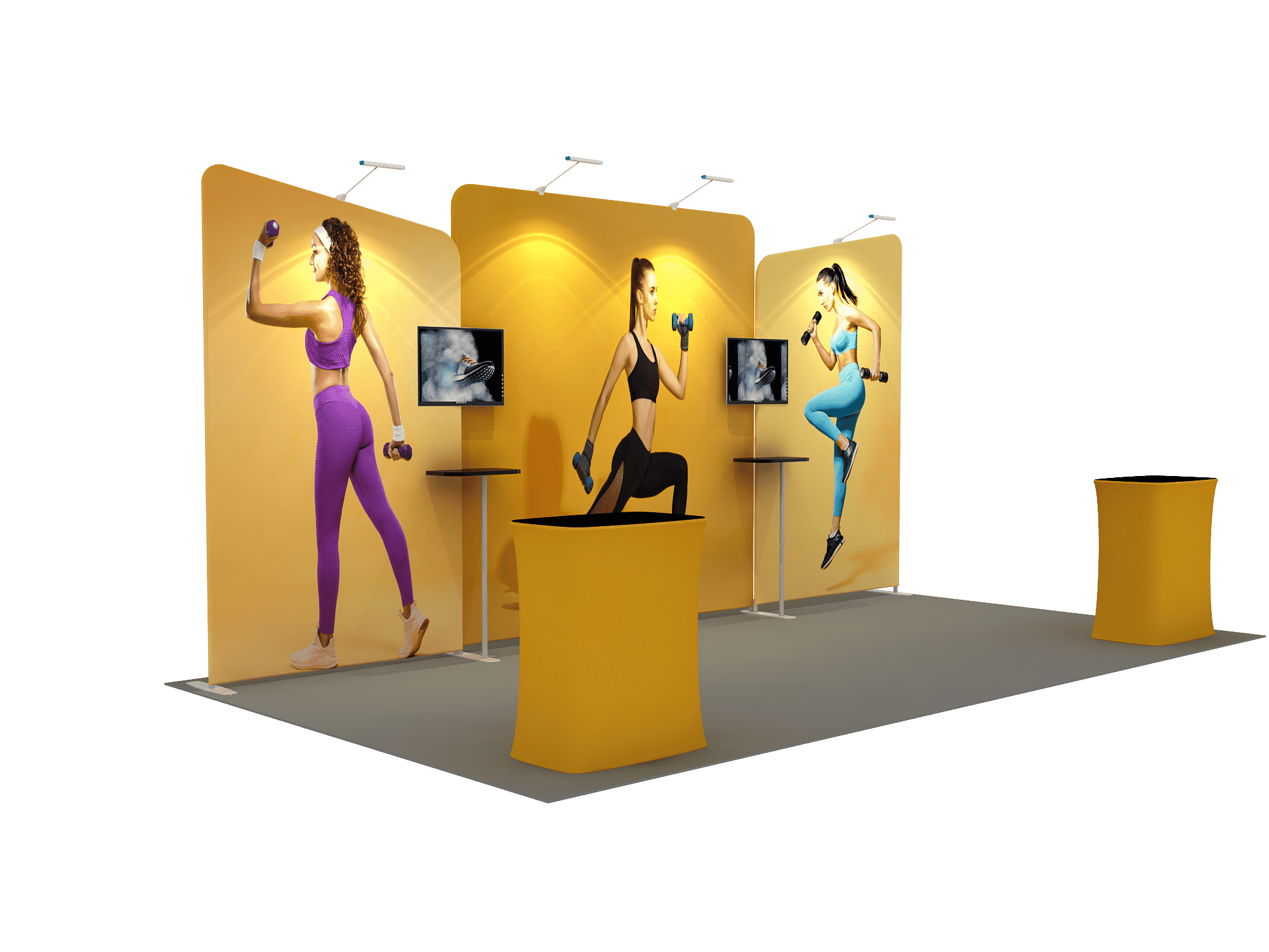 Draagbare tentoonstellingsdisplay 6m x 3m - Model 6