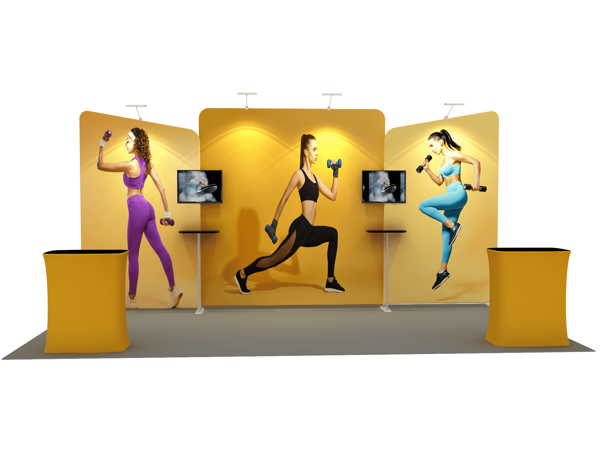 Draagbare tentoonstellingsdisplay 6m x 3m - Model 6