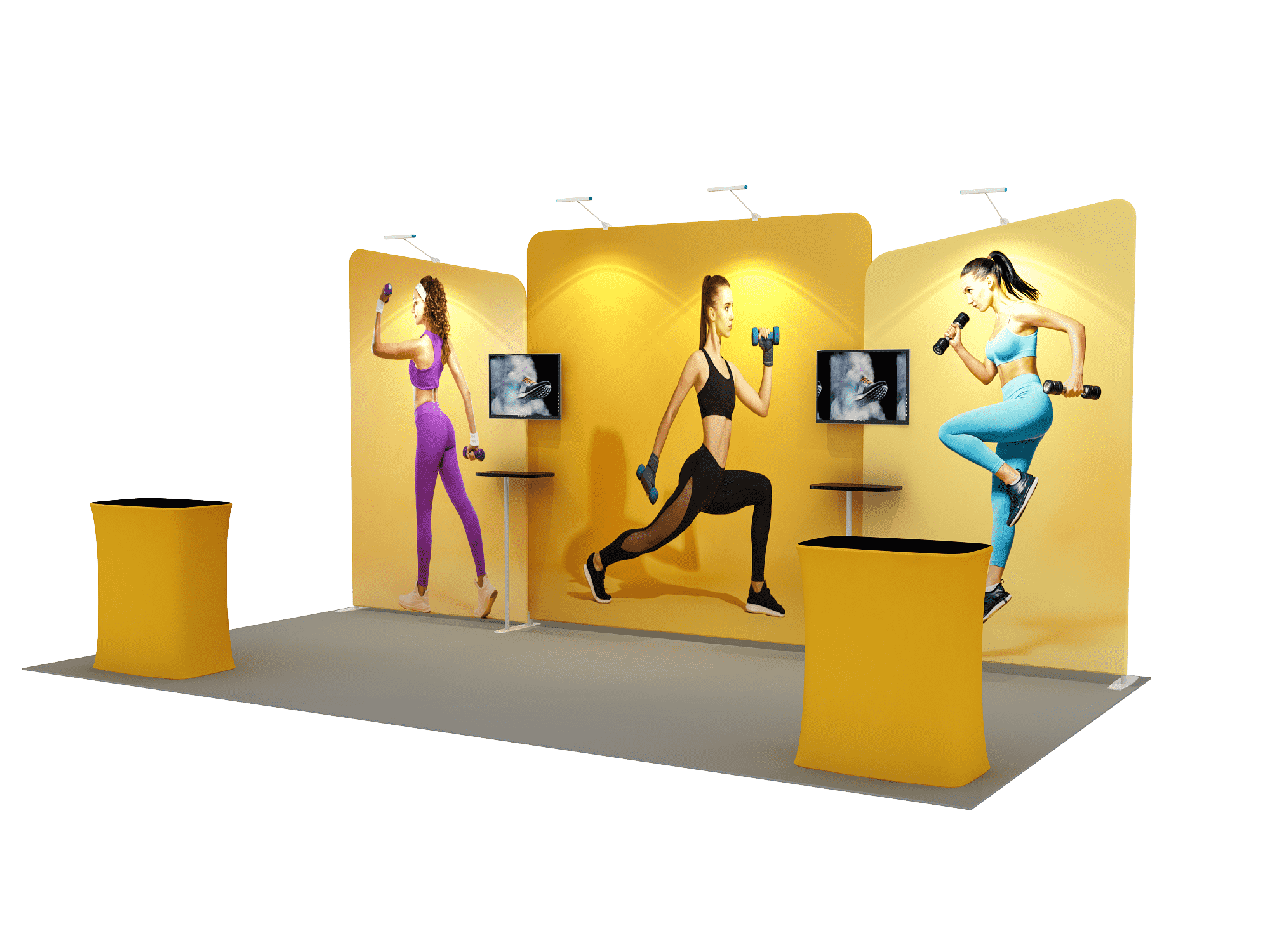Draagbare tentoonstellingsdisplay 6m x 3m - Model 6