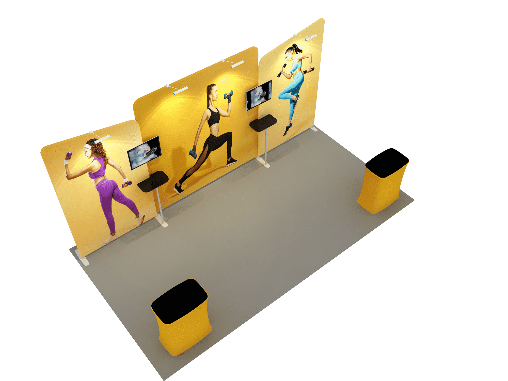 Draagbare tentoonstellingsdisplay 6m x 3m - Model 6