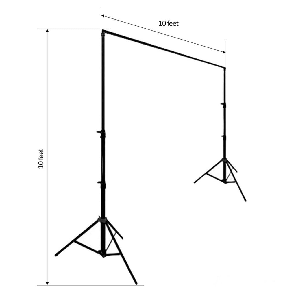 Draagbare fotografieachtergrondstandaard - 3 m breed x 3 m hoog