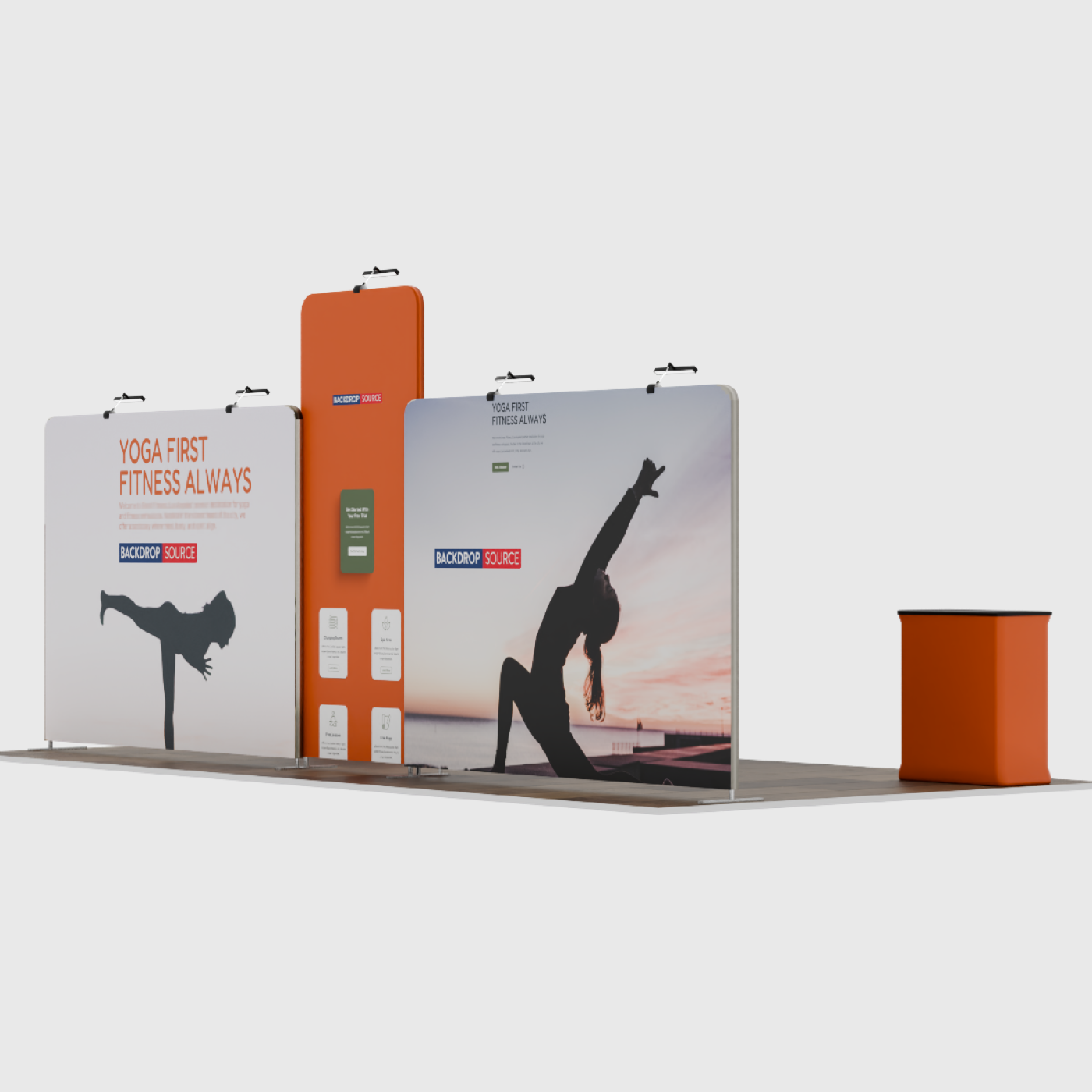 Draagbare tentoonstellingsdisplay 6m x 3m - Model 12