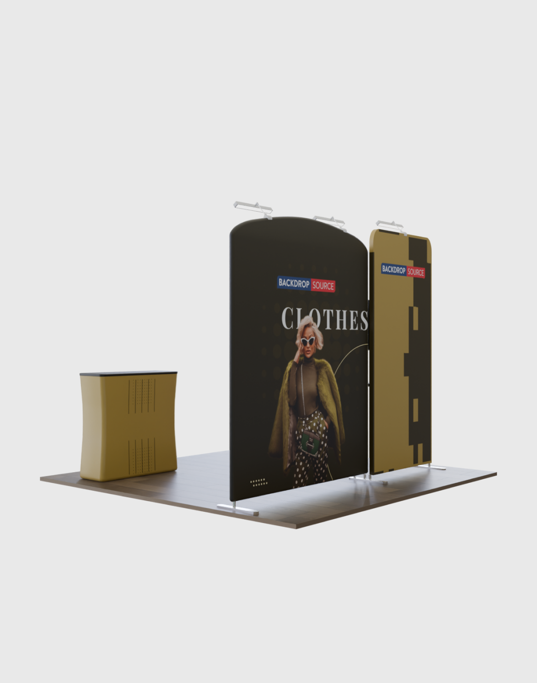 Modulaire tentoonstellingskit voor 3m brede stands
