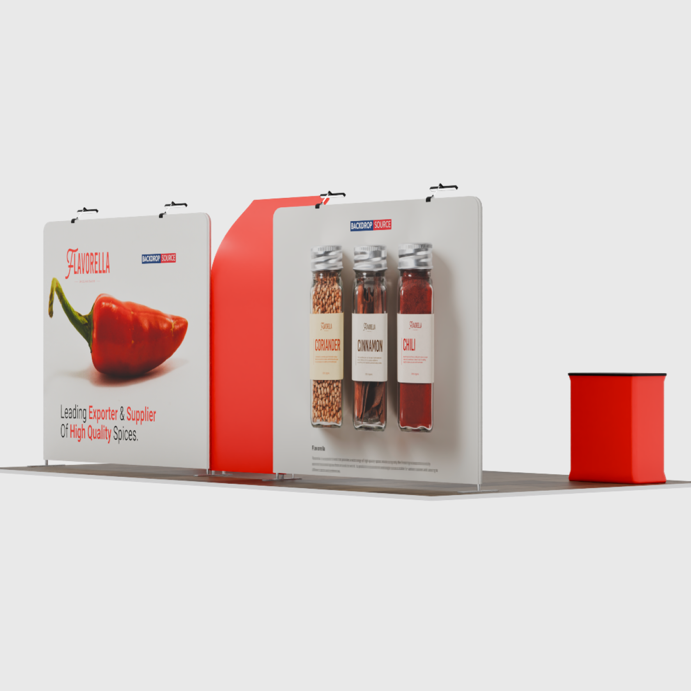 Draagbare tentoonstellingsdisplay 6m x 3m - Model 13