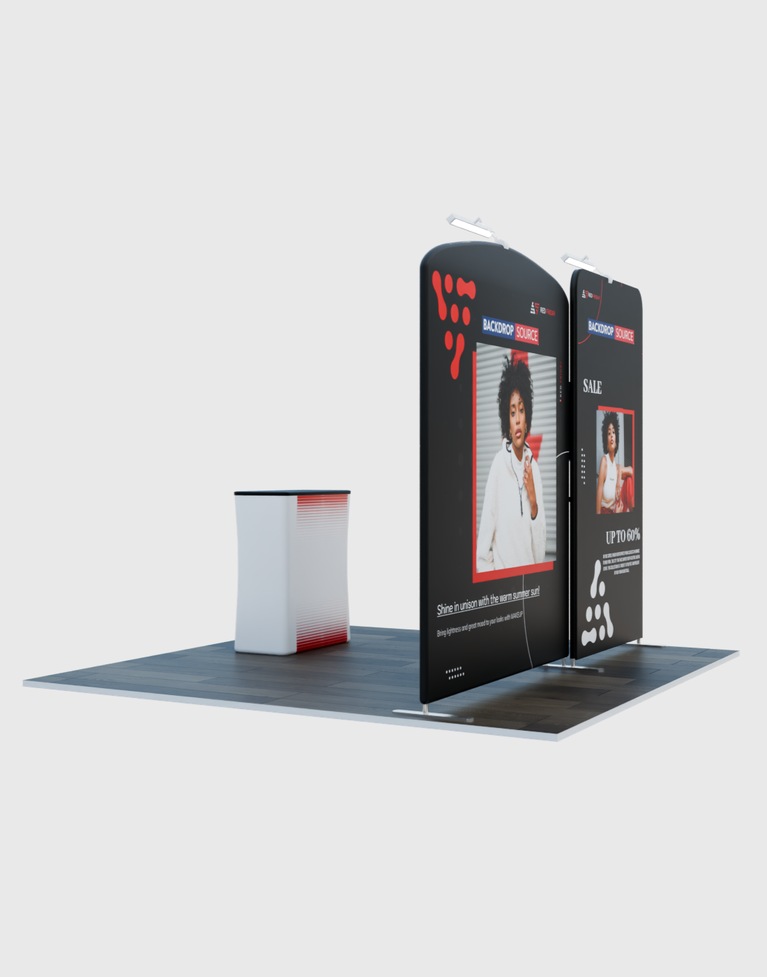 Draagbare tentoonstellingsdisplay 3m x 3m - Model 2