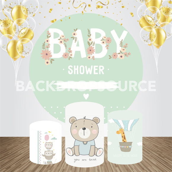 Babyshower Evenement Feest Ronde Achtergrond Kit