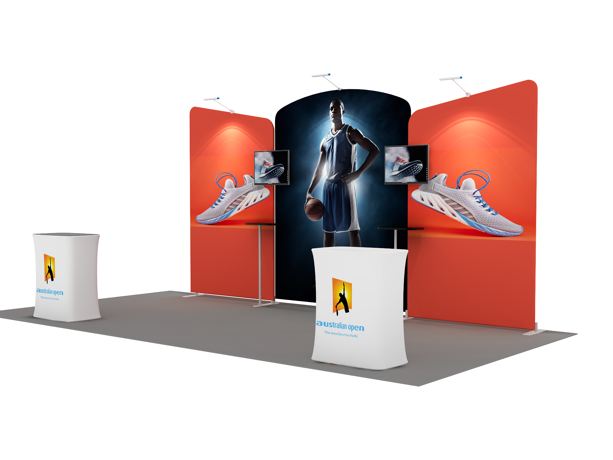 Draagbare tentoonstellingsdisplay 6m x 3m - Model 8