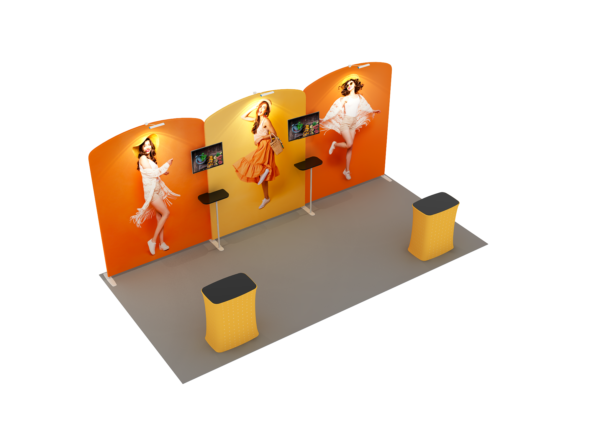 Draagbare tentoonstellingsdisplay 6m x 3m - Model 11
