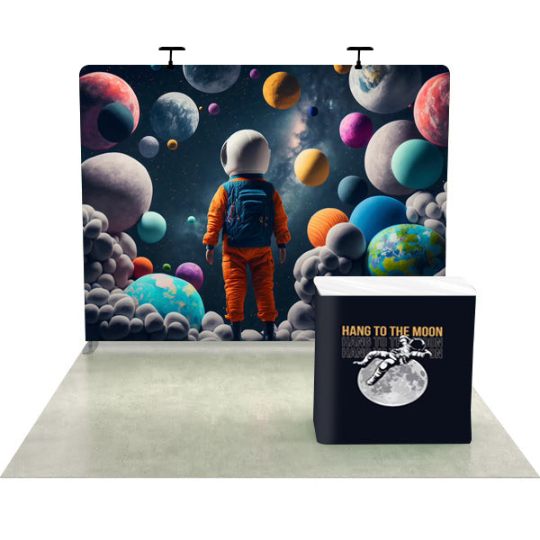 3m x 3m rechte Exhibit Pro 3-in-1 displaykit met Illume-verlichting
