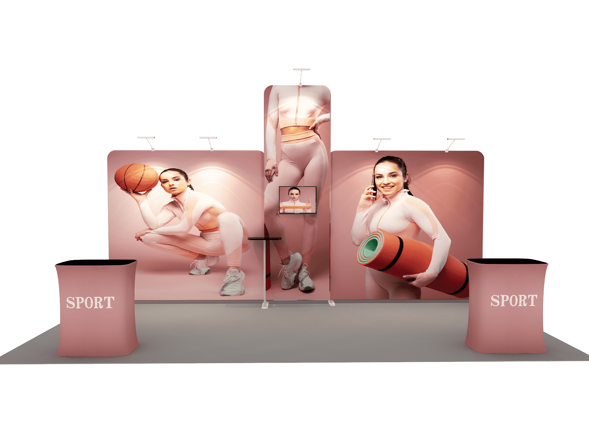 Draagbare tentoonstellingsdisplay 6m x 3m - Model 12