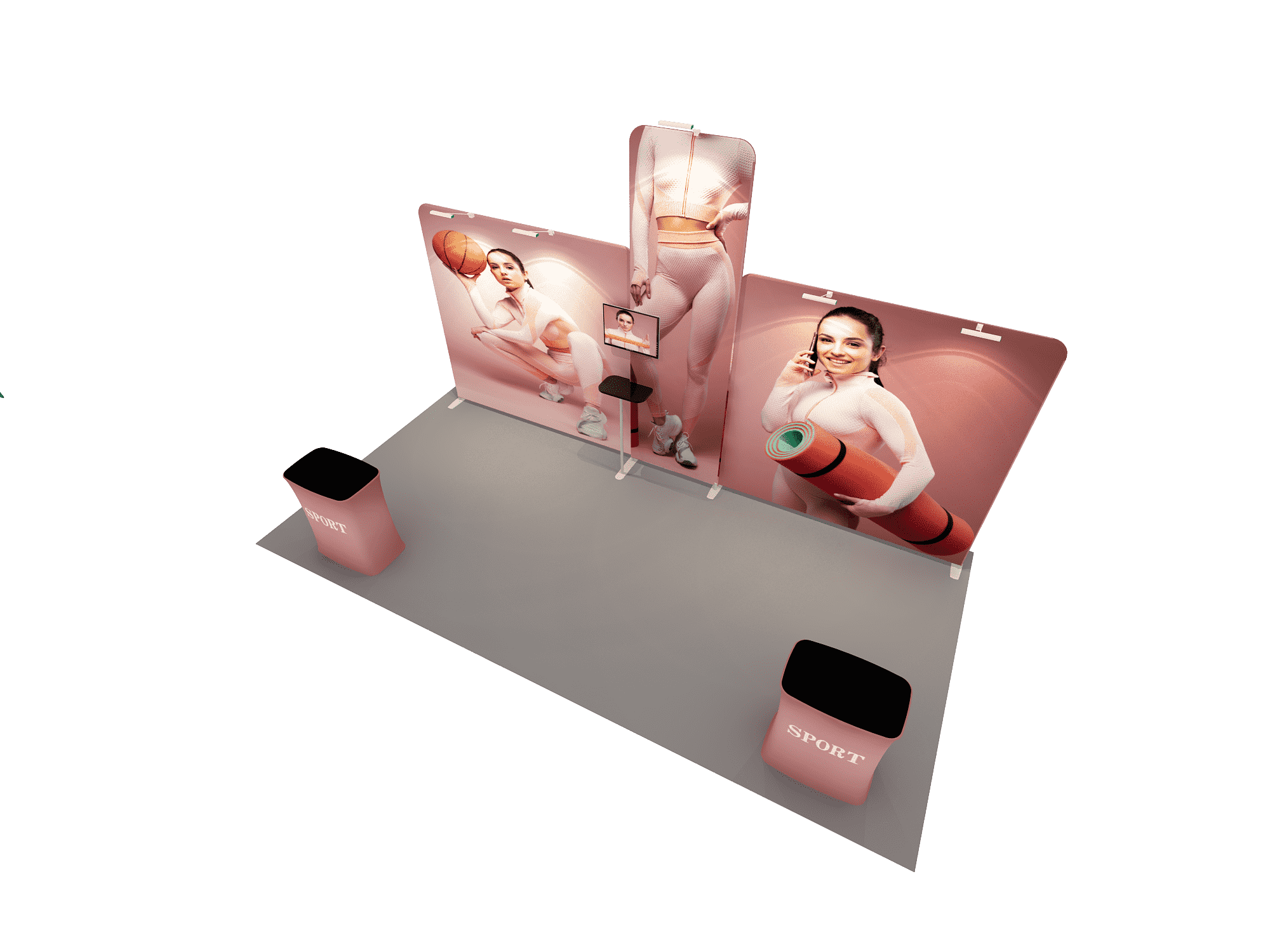 Draagbare tentoonstellingsdisplay 6m x 3m - Model 12