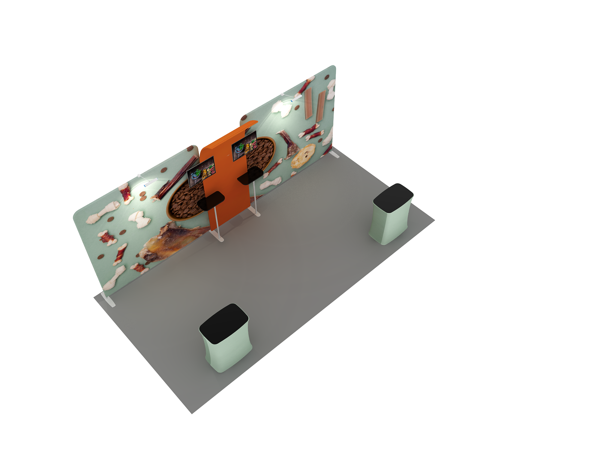 Draagbare tentoonstellingsdisplay 6m x 3m - Model 13