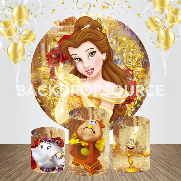 Disney Princess Event Party Ronde Achtergrondset