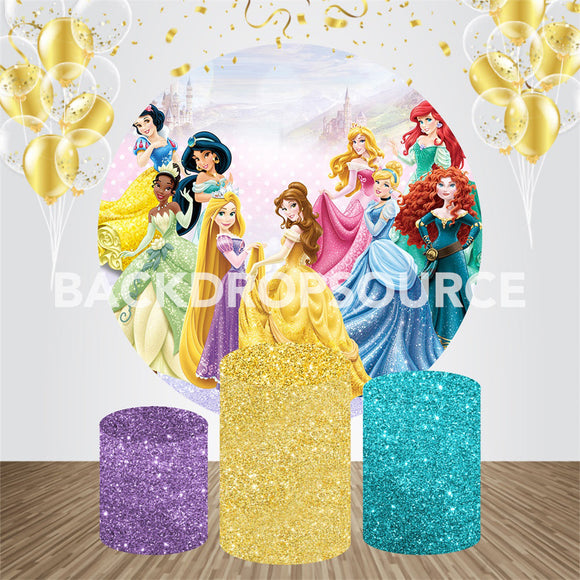 Disney Princess Event Party Ronde Achtergrondset