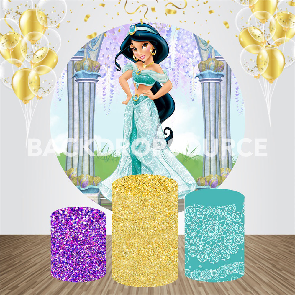 Disney Comic Princess Event Party Ronde Achtergrondset