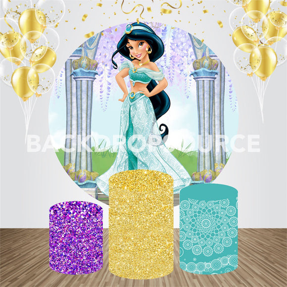 Disney Comic Princess Event Party Ronde Achtergrondset