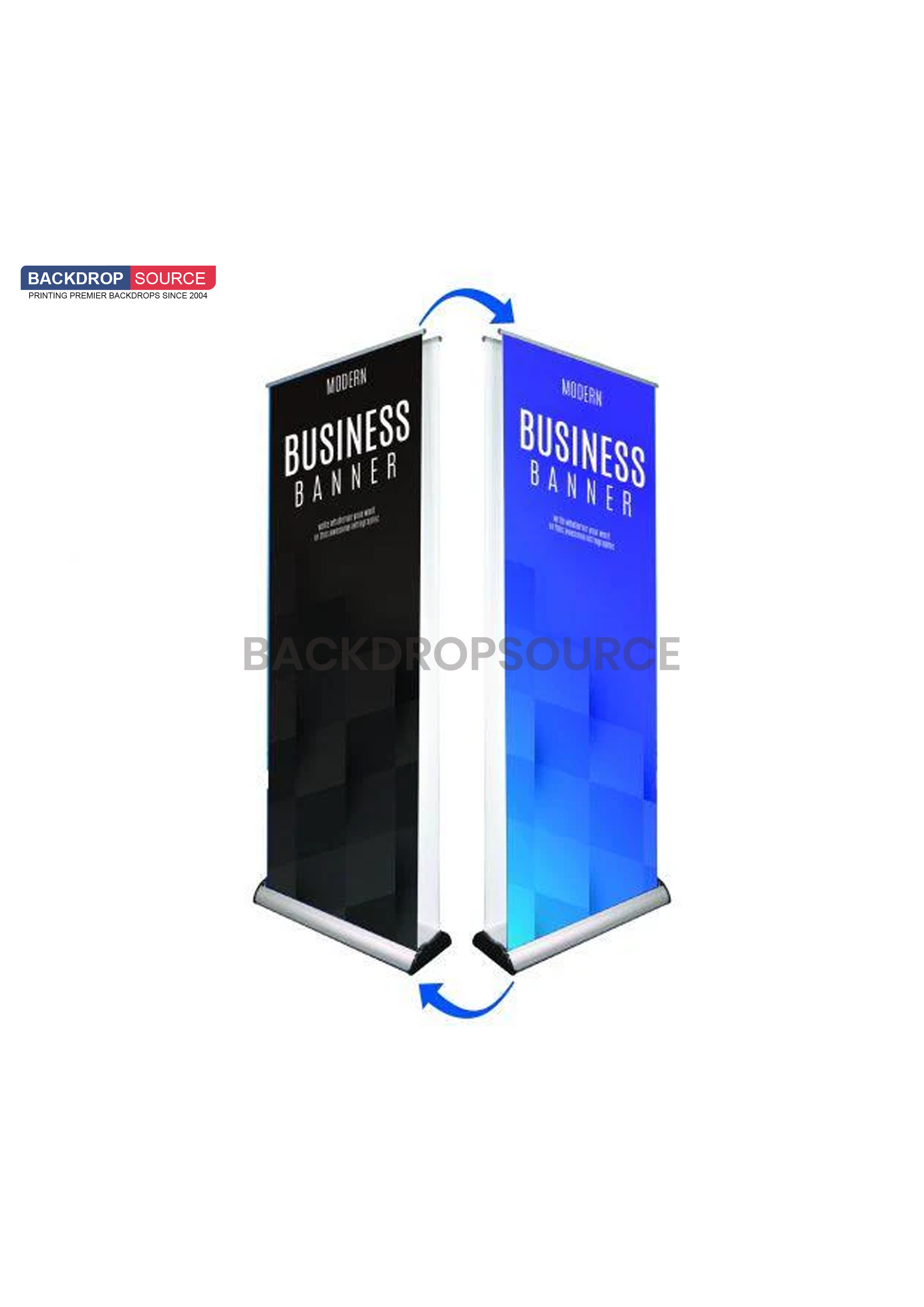 Dubbelscherm brede basis Roll Up Banner
