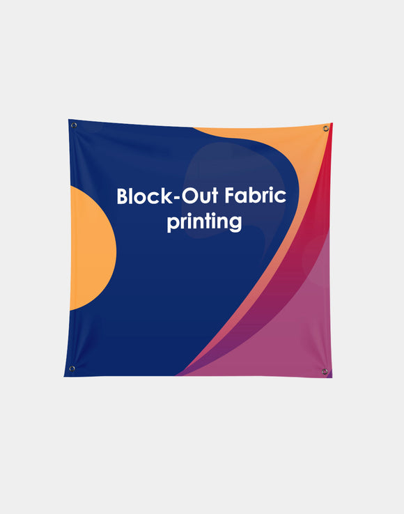 Blockout stoffen achtergrond bedrukking